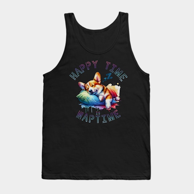 Happy Time is Nap Time, Sleep, Relaxing Tank Top by CloudEagleson